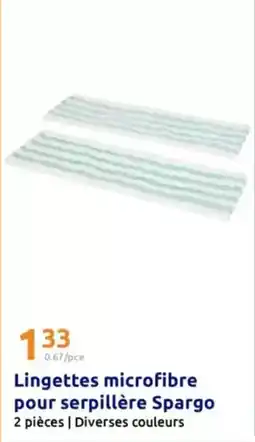 Action Lingettes microfibre pour serpillère spargo offre