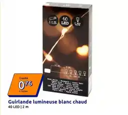Action Guirlande lumineuse blanc chaud offre