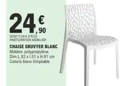 E.Leclerc Chaise gruvyer blanc offre