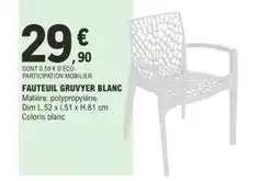 E.Leclerc Fauteuil gruvyer blanc offre