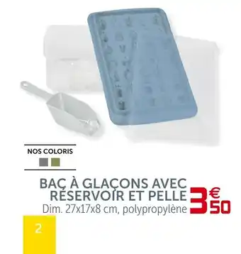 Gifi Bac à glaçons avec Reservoir et Pelle offre