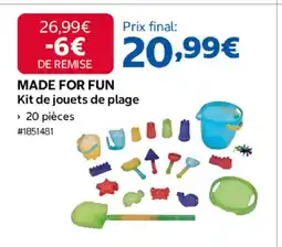 Costco MADE FOR FUN Kit de jouets de plage offre