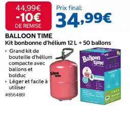 Costco BALLOON TIME Kit bonbonne d'hélium 12 L + 50 ballons offre