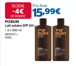 Costco PIZBUIN Lait solaire SPF 50+, offre