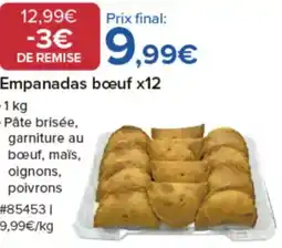 Costco Empanadas boeuf x12 offre