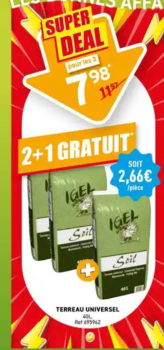 Trafic Terreau universel offre