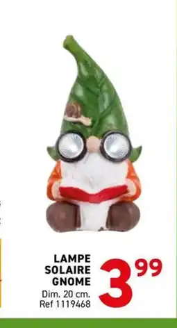 Trafic Lampe solaire gnome offre