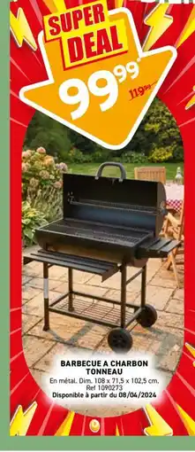 Trafic Barbecue a charbon tonneau offre