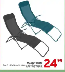 Trafic Transat siesta offre