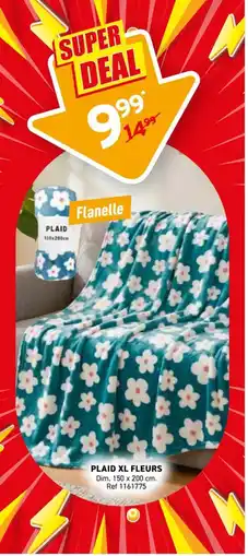 Trafic Plaid xl fleurs offre