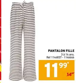 Trafic Pantalon fille offre