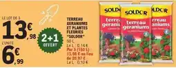 E.Leclerc SOLDOR Terreau geraniums et plantes fleuries offre