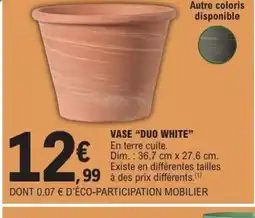 E.Leclerc Vase duo white offre