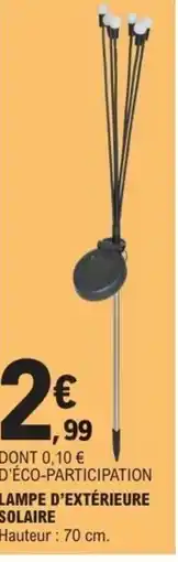 E.Leclerc Lampe d'extérieure solaire offre