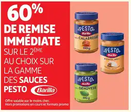 Auchan BARILLA Sur la gamme des sauces pesto offre