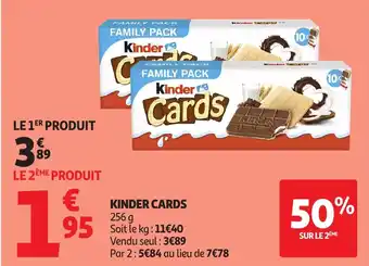 Auchan KINDER Cards offre