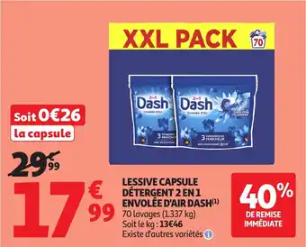 DASH Lessive capsule detergent 2 en 1 envolée d'air