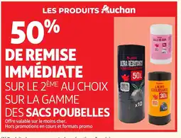 Auchan Sur la gamme des sacs poubelles offre