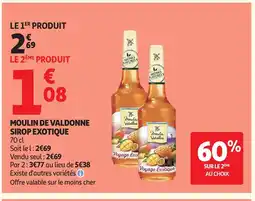 Auchan MOULIN DE VALDONNE Sirop exotique offre