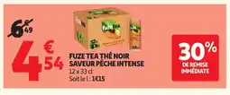Auchan FUZE TEA Thé noir saveur pêche intense offre