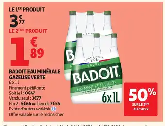 BADOIT Eau minérale gazeuse verte