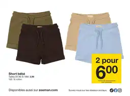 Zeeman Short bébé offre