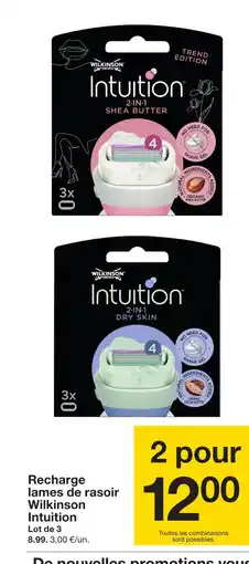 Zeeman Recharge lames de rasoir Wilkinson Intuition offre
