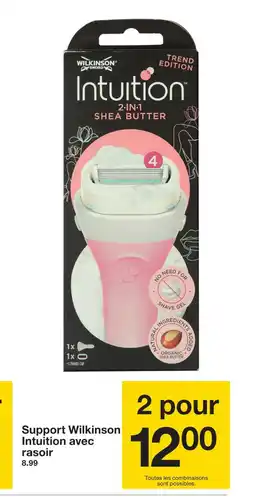 Zeeman Support Wilkinson Intuition avec rasoir offre