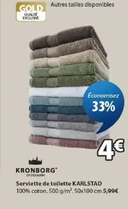 JYSK KARLSTAD Serviette de toilette offre