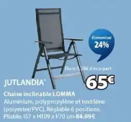 JYSK LOMMA Chaise inclinable offre