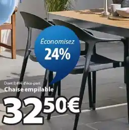 JYSK NANNESTAD Chaise empilable offre