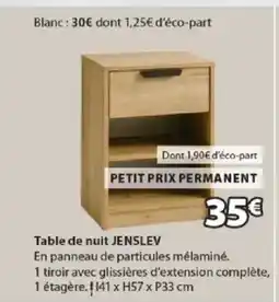 JYSK JENSLEV Table de nuit offre