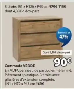JYSK VEDDE Commode offre