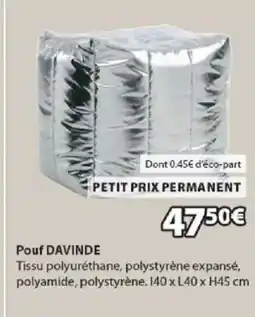 JYSK DAVINDE Pouf offre