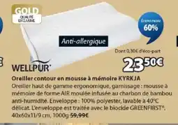 JYSK KYRKJA Oreiller contour en mousse à mémoire offre