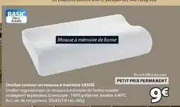 JYSK VANSE Oreiller contour en mousse à mémoire offre