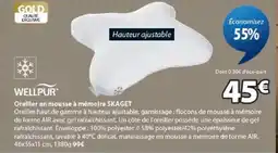 JYSK SKAGET Oreiller en mousse à mémoire offre