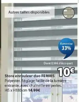 JYSK FERMIS Store enrouleur duo offre