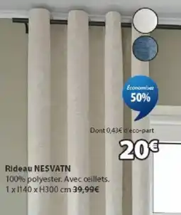 JYSK NESVATN Rideau offre