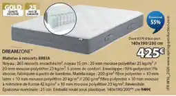 JYSK BREIA Matelas à ressorts offre