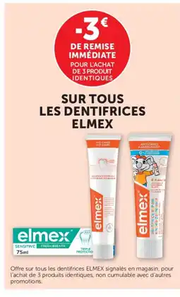 Super U ELMEX Sur tous les dentifrices offre