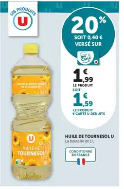 Super U U Huile de tournesol offre
