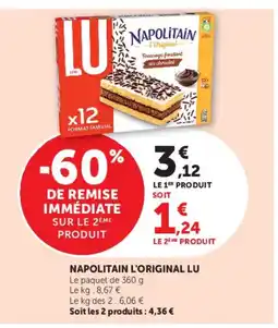 Super U LU Napolitain l'original offre