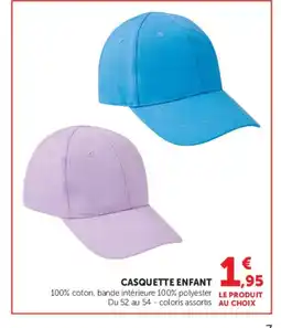 Super U Casquette enfant offre