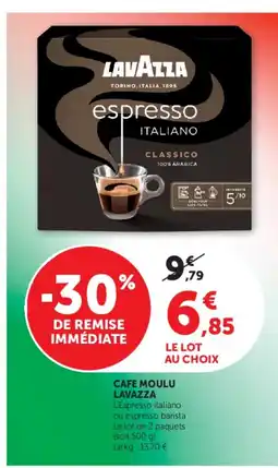 Super U LAVAZZA Cafe moulu offre
