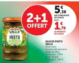 Super U SACLA Sauces pesto offre