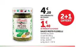 Super U FLORELLI Sauce pesto offre