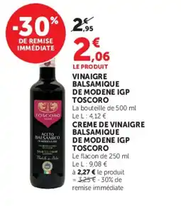 Super U TOSCORO Vinaigre balsamique de modene igp offre