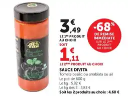 Super U DIVITA Sauce offre