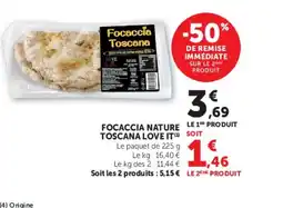 Super U Focaccia nature toscana love it offre